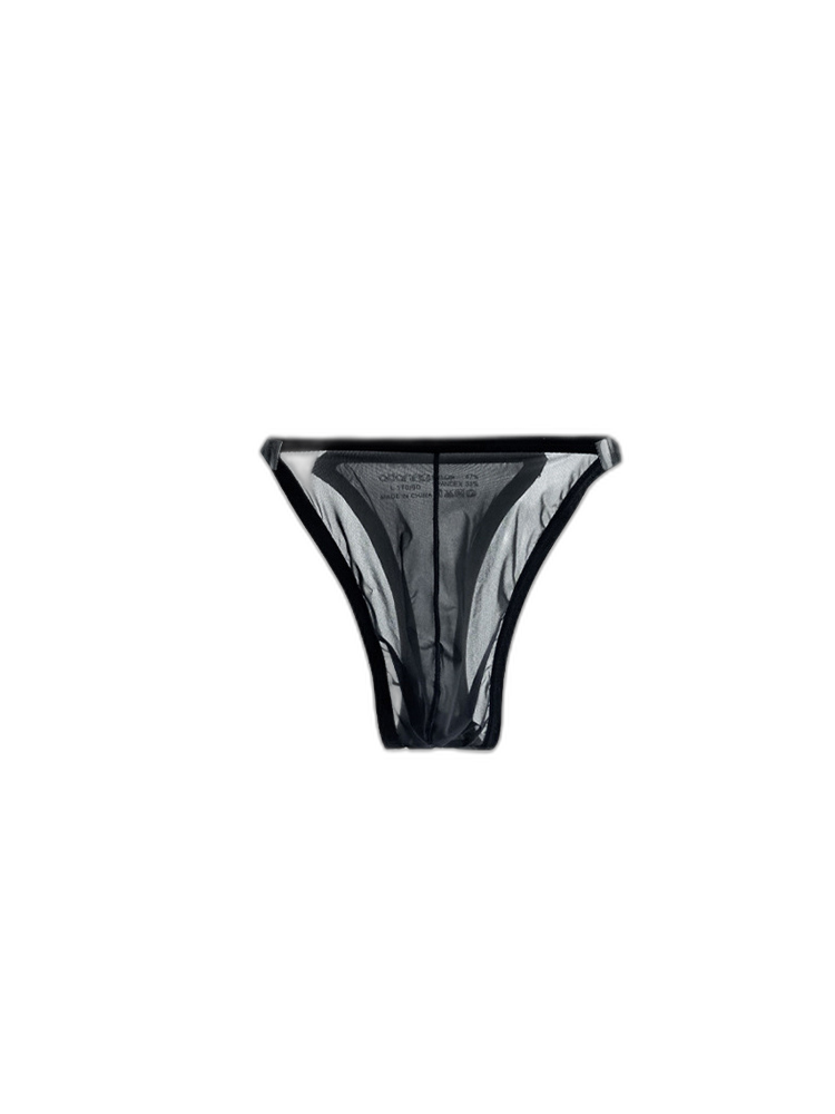 2 Pack Men's Sexy Seamless Semi-Transparent Thong & Strings