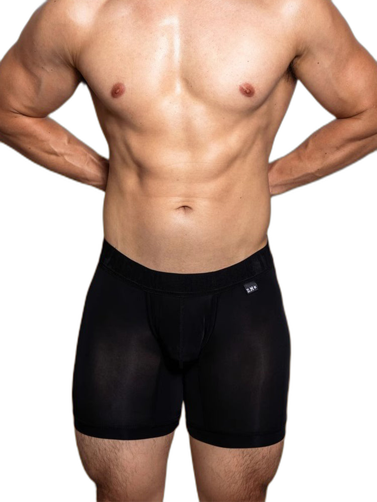 2 Pack Men's Trendy Breathable Ice Silk Boxer Briefs
