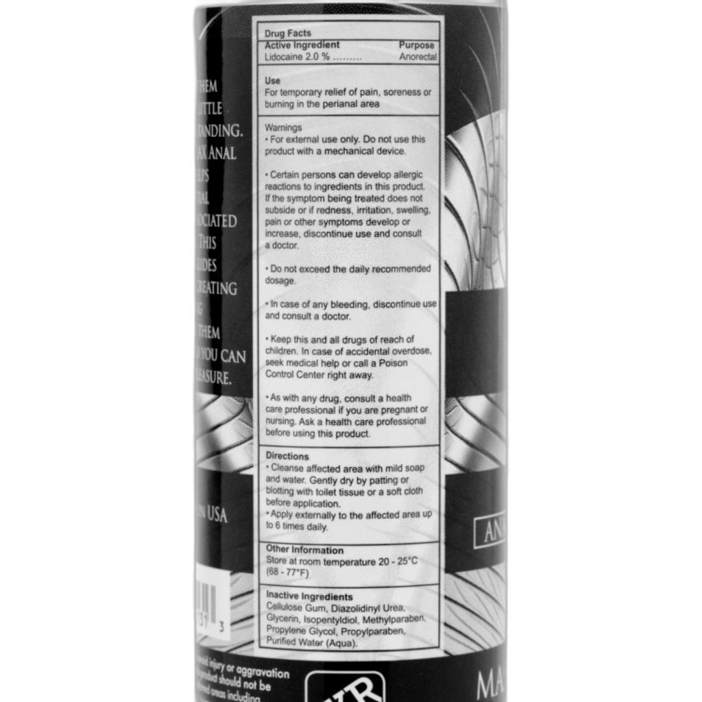 Master Series Ass Relax Desensitizing Lubricant 4.25oz.