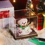 3D Paper Carving Art Notepad - Laser Engraved Christmas White Bear | 175-Layer Sculptural Memo Pad & Desk Decoration