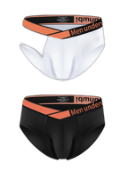 2 Pack Men's Stylish V-Shaped Waistband Briefs