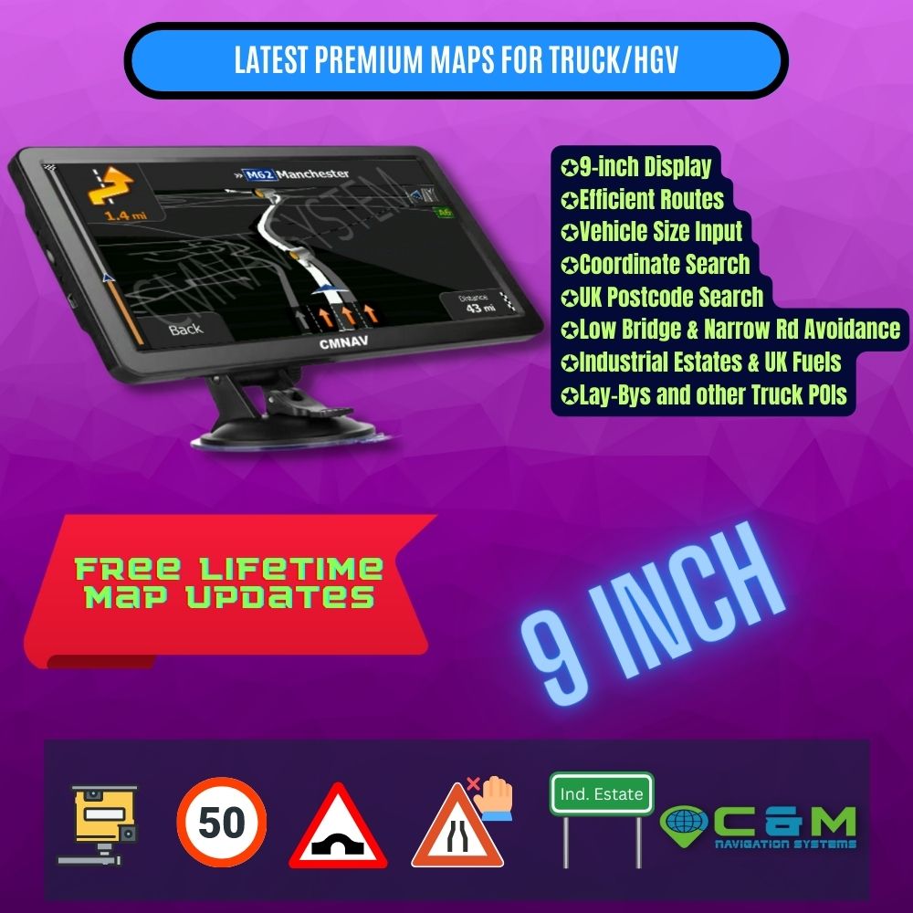 9" CMNAV Starter Truck Plus (128 MB RAM)