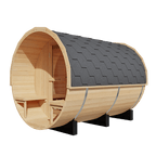 KOVE Outdoor Barrel Sauna – 5–6 Person Garden Sauna with 6kW Harvia Electric Heater
