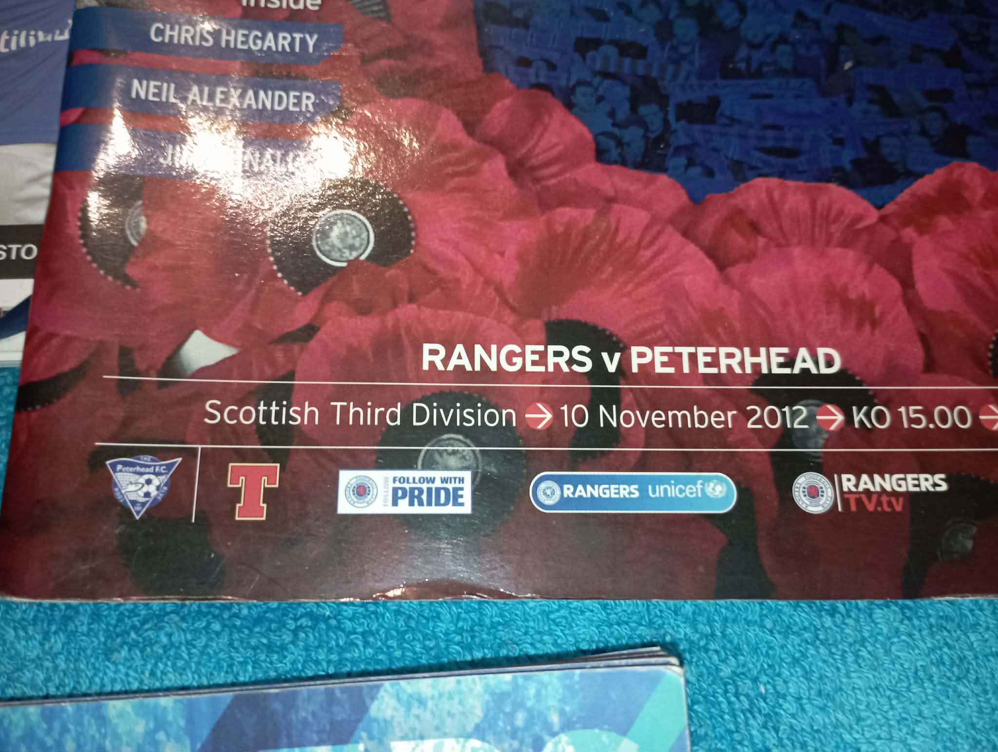 8 RANGERS FC MATCHDAY PROGRAMMES