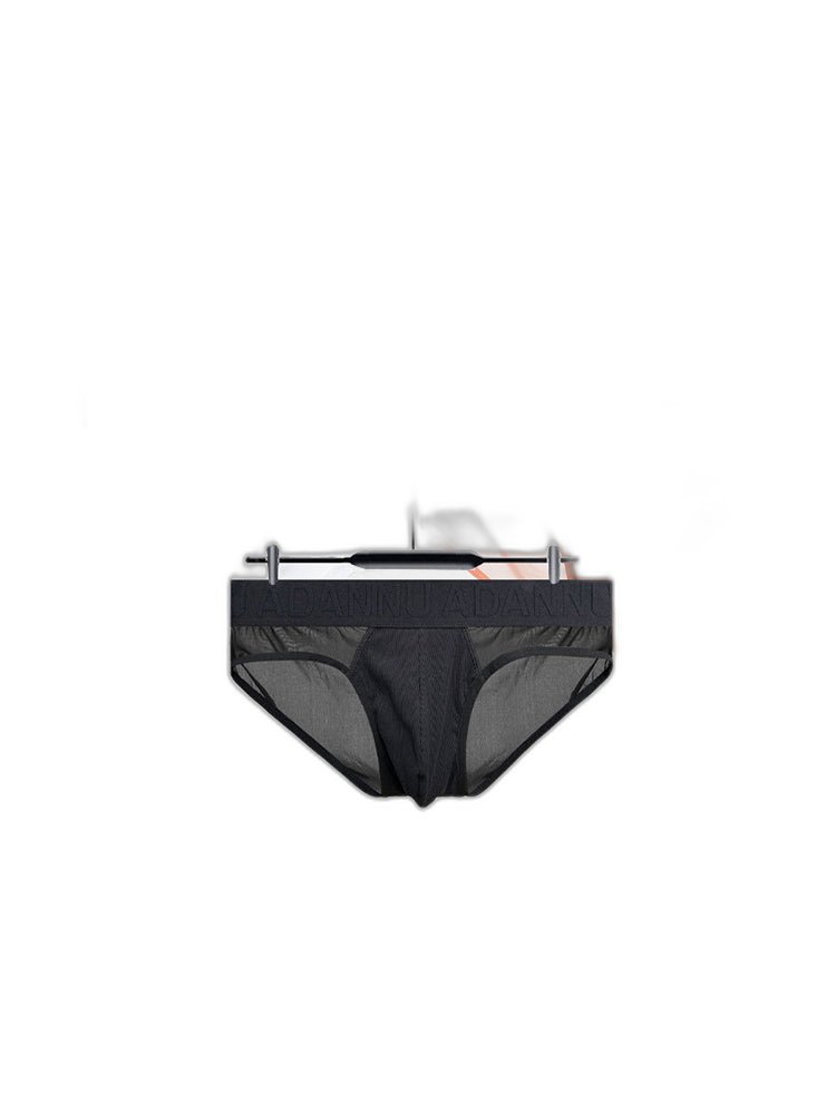 2-pack Men's Sexy Semi-transparent Ribbed Briefs