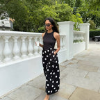 Elegant Patchwork Polka-Dot Printed Dress