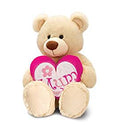 rufus bear with mum heart 20cm