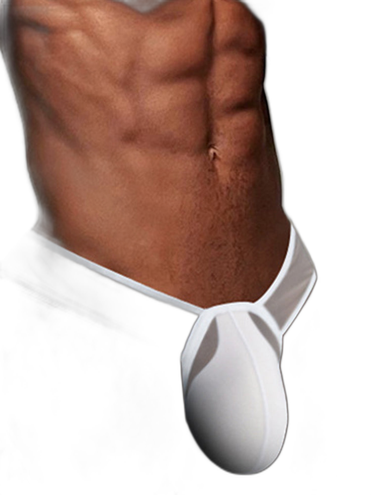 2 Pack Men's Sexy See-Through Triangle Y-Shaped Sleep Briefs