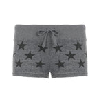 American-style Streetwear Star-print Low-rise Lace-up Casual Shorts