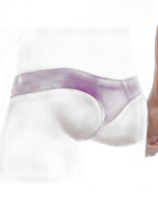 Men's Simple Breathable Mesh Pouch Thong & Strings