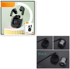 Premium Mini Transparent Wireless Earbuds - Bluetooth 5.3 ENC Noise Cancelling Headphones with Digital Display