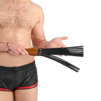 Prowler RED Leather & Wood Fringe Paddle
