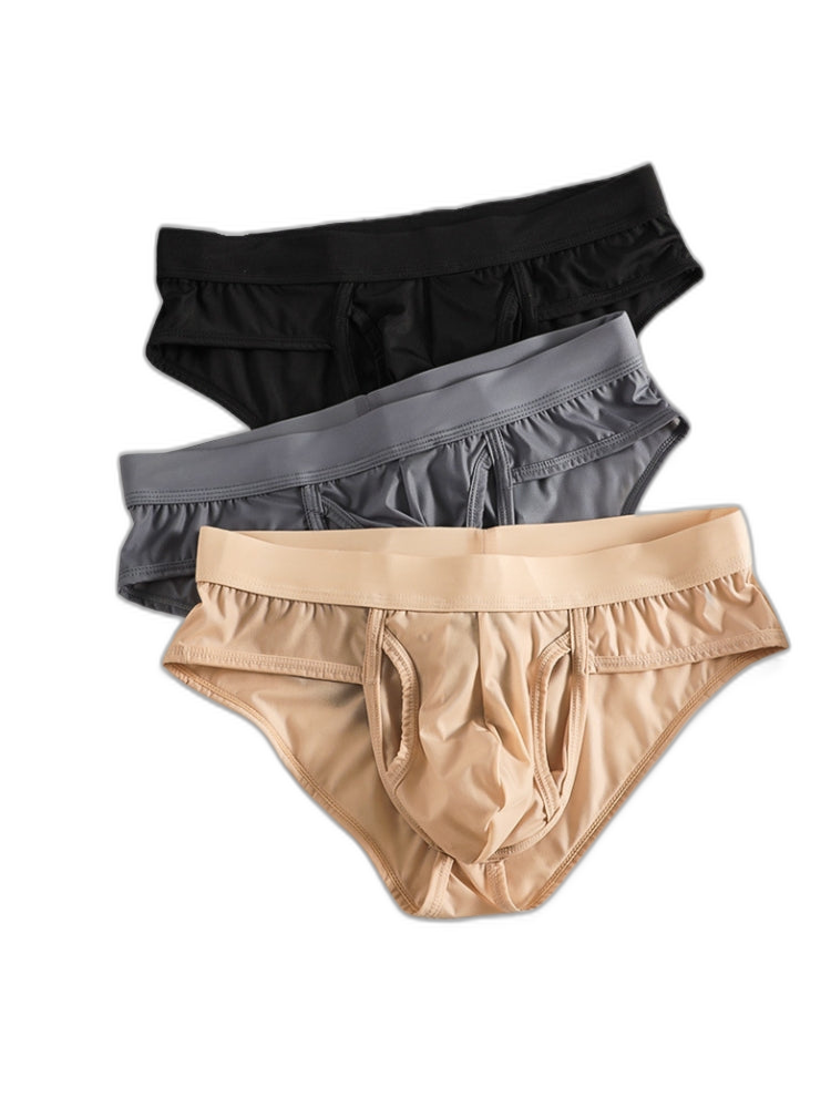 3 Pack Men's Fly Opening Supportive Pouch Stretch Premium Briefs