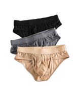 3 Pack Men's Fly Opening Supportive Pouch Stretch Premium Briefs