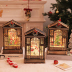 Christmas Music Box Music Box LED Luminous Crystal Lamp Christmas Decoration Night Light Christmas Gift