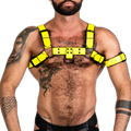 ruff GEAR Bold Leather Bulldog Harness Neon Yellow