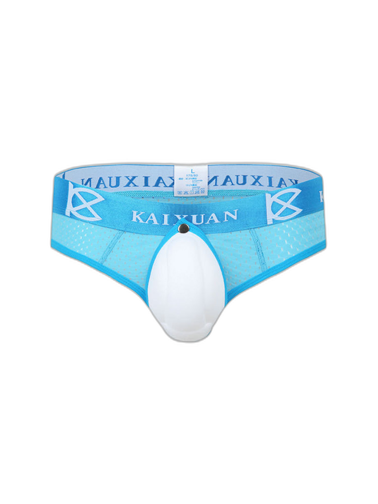 2 Pack Men's Breathable Mesh Removable U-Shaped Pocket Thongs