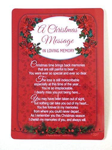 Xpress Yourself A Christmas Message, In Loving Memory Graveside Memorial Christmas Card