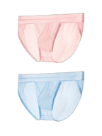 2 Pack Men's Ultra-Soft Ice Silk Quick-Dry Smooth Cooling Briefs