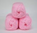 king cole PREMIER VALUE BABY DOUBLE KNIT YARN WOOL ACRYLIC 3 PACK (3 X 100G) - PINK