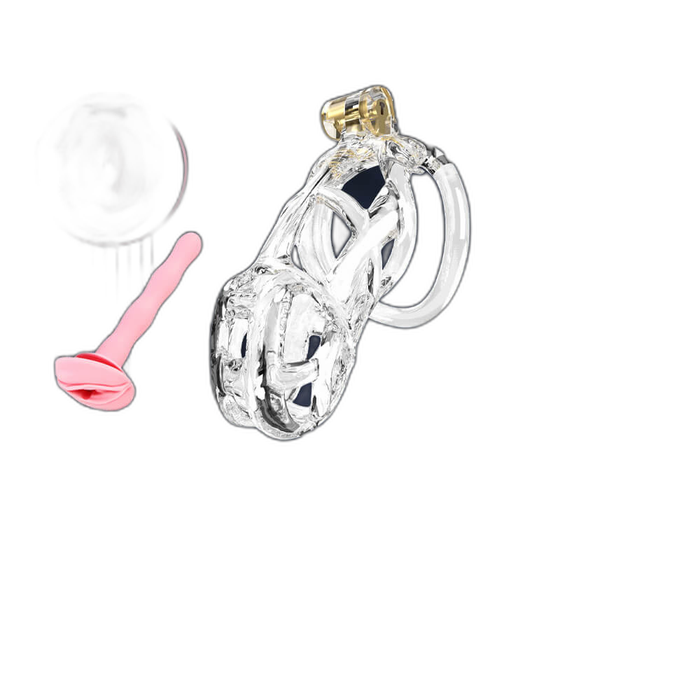 Cosmas - Male Chastity Device - Cock Cage - Chastity Cage With Catheter