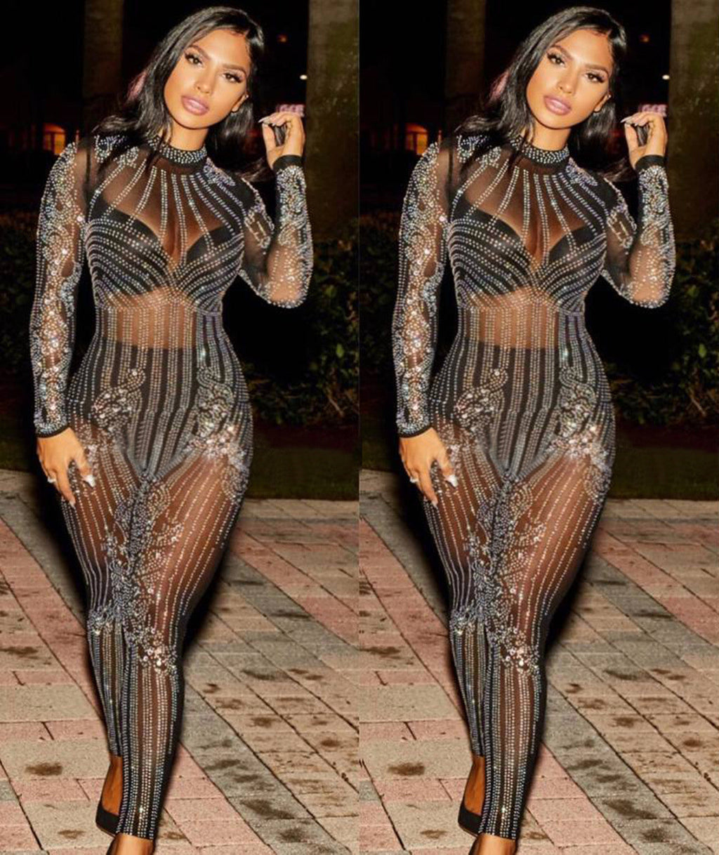 New Hot Drill Mesh Women's Jumpsuit
