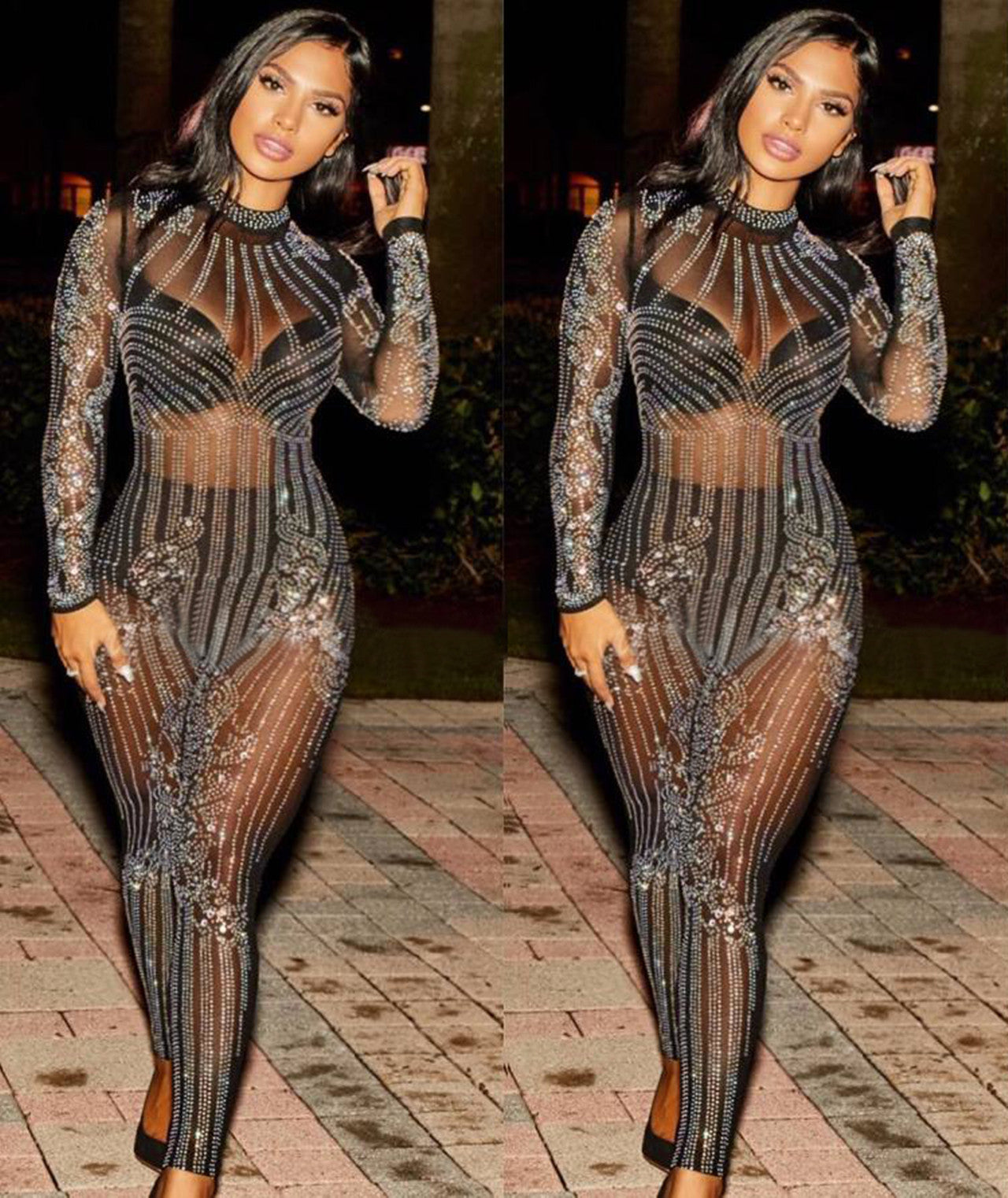 New Hot Drill Mesh Women's Jumpsuit