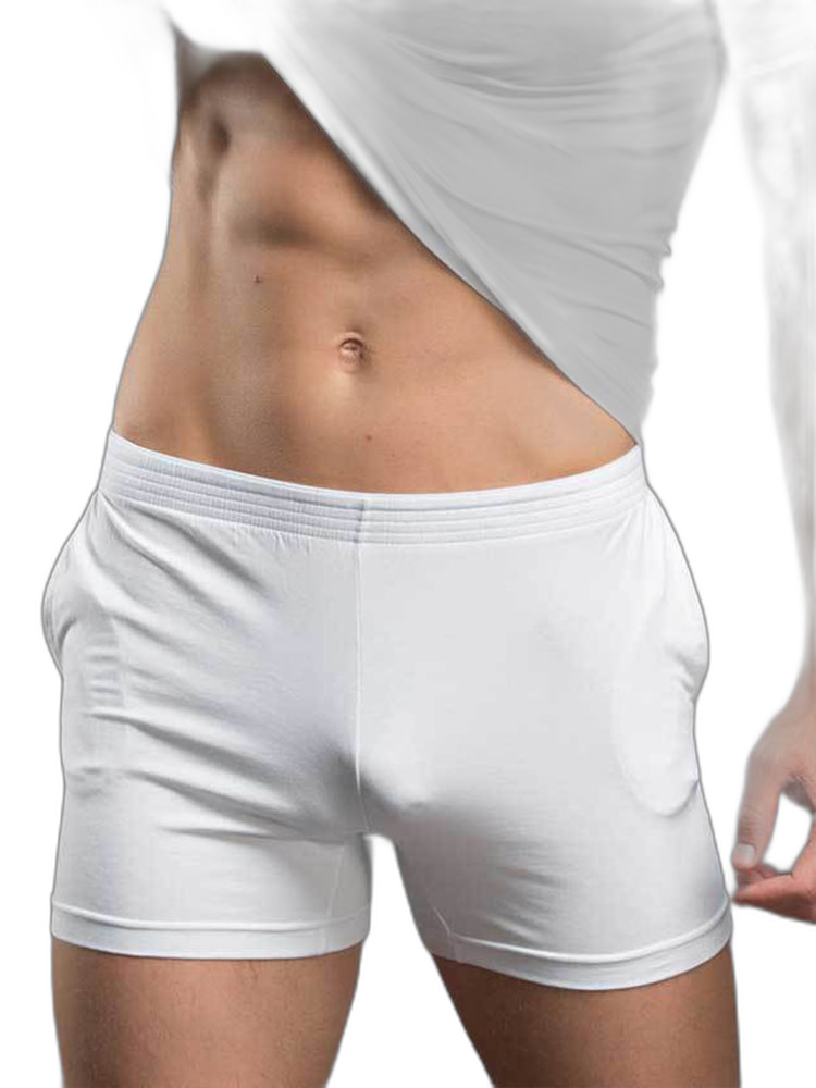 Solid Color Modal Home Boxers for Men