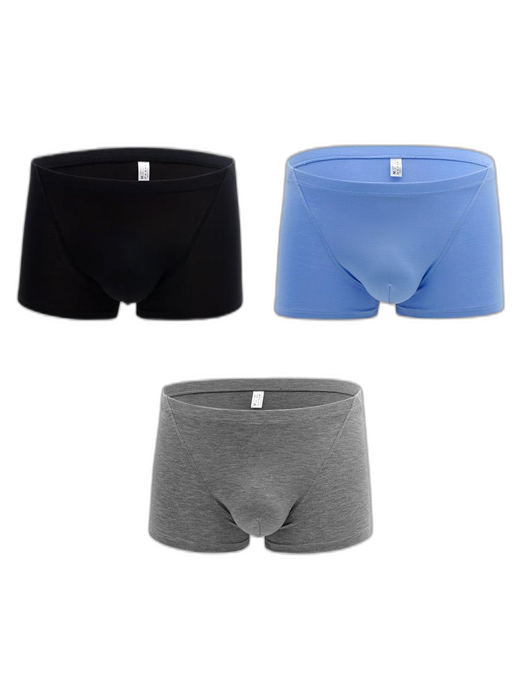 3-pack Men's Bamboo Fiber U-pouch Boxer Briefs