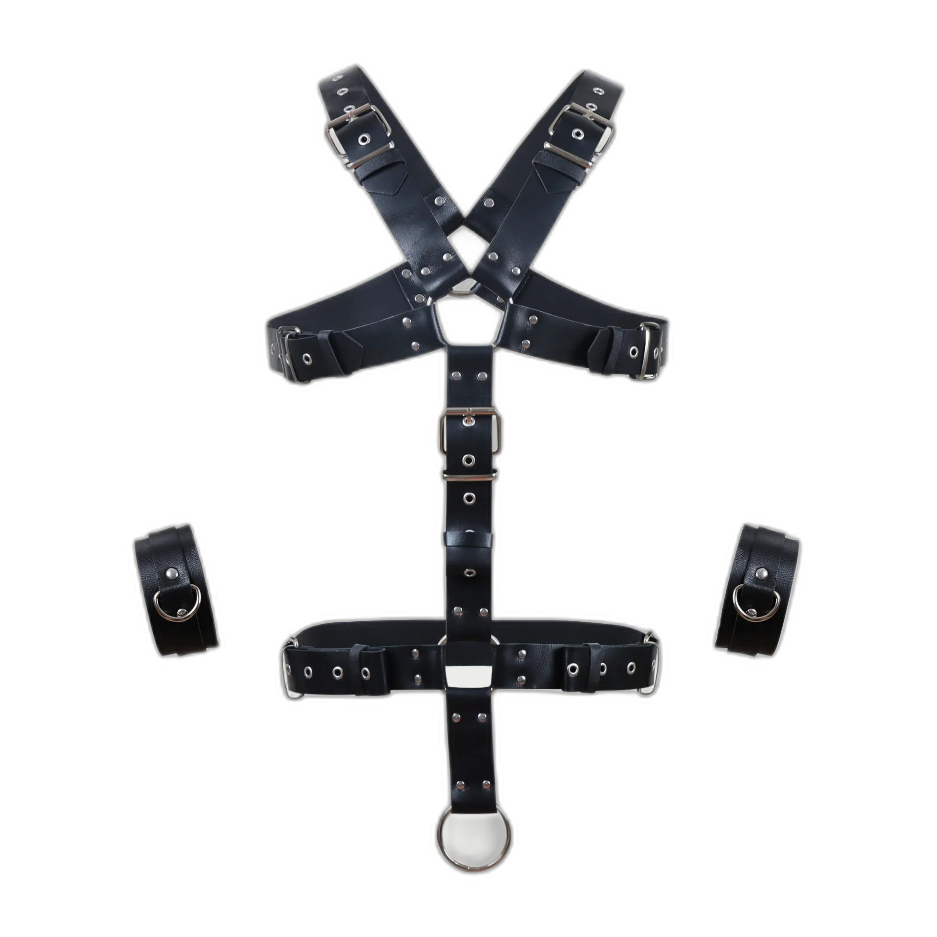 Full Torso Adjustable Leather Harness