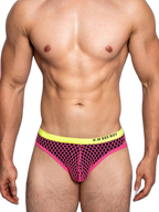 3 Pack Men's Low-Waist Sexy Big Mesh Breathable Transparent Sports Briefs