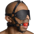 ruff GEAR Rein Head Harness with Silicone Ball Gag