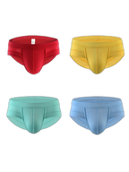 4 Pack Men's Solid Breathable Anti-Pinch Briefs