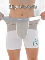 Men's Anti-Chafing Sports Boxer Briefs with Spacious Pouch