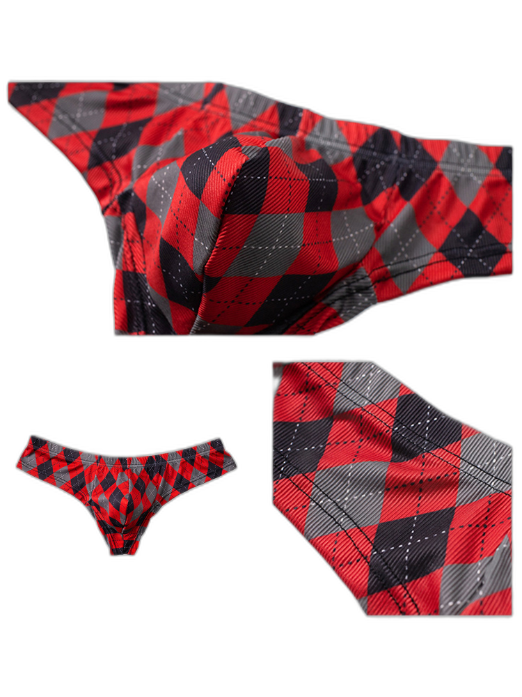 Men’s Low-Rise U-Convex Print Thong