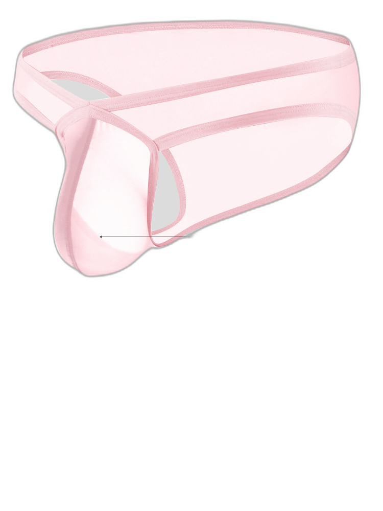 2 Pack Men's Sexy See-Through Triangle Y-Shaped Sleep Briefs