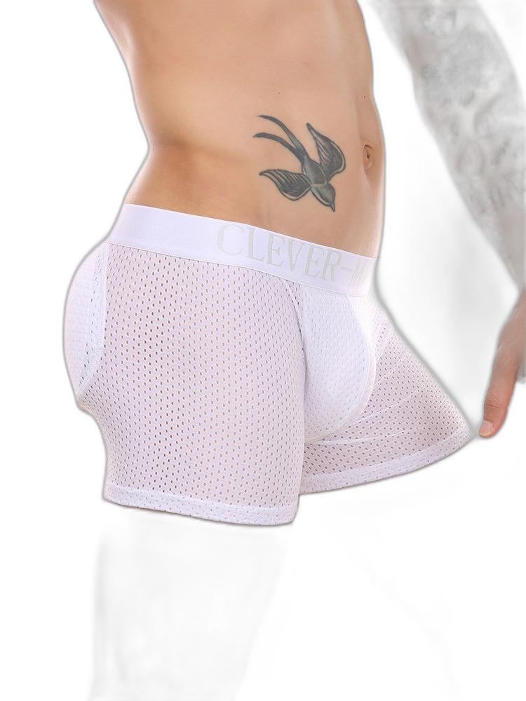 Sponge Cushion Mesh Buttock Boxer Briefs