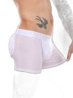 Sponge Cushion Mesh Buttock Boxer Briefs