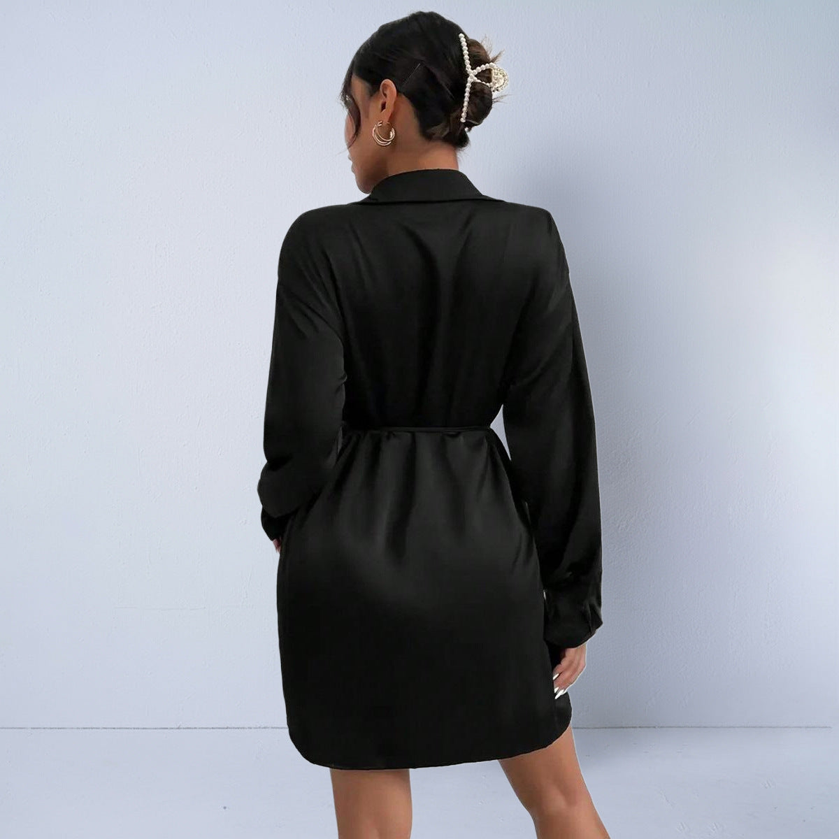 Women's Satin Dress Autumn Fashion High-End