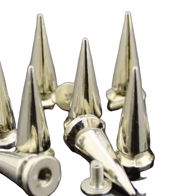 Metal Pup Hood Spikes 10 Pack Silver 10x24mm