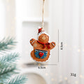 Festive Christmas Ornaments - Handcrafted Resin Gingerbread & Snowman Pendants