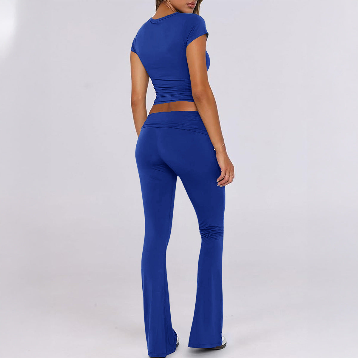European And American-style Sporty Short-sleeve T-shirt And Long Pants Two-piece Women's Outfit