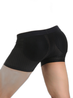 Sponge Cushion Mesh Buttock Boxer Briefs