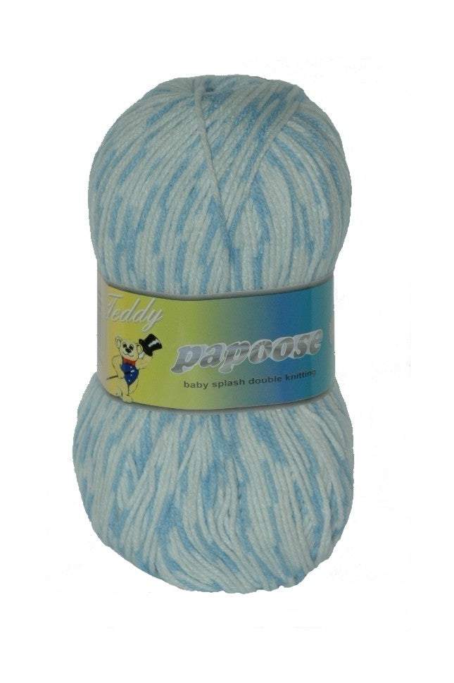 Teddy Papoose DK Baby Blue Splash 5776 100g