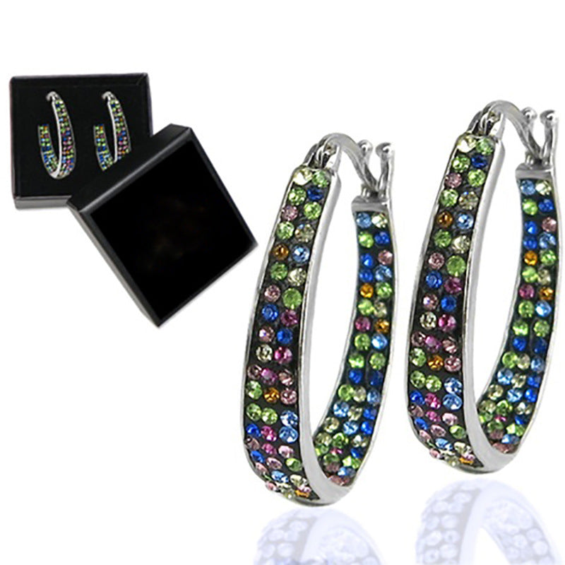 Geometric Diamond Ear Clip Earrings | Luxury Letter Style Women's Jewellery