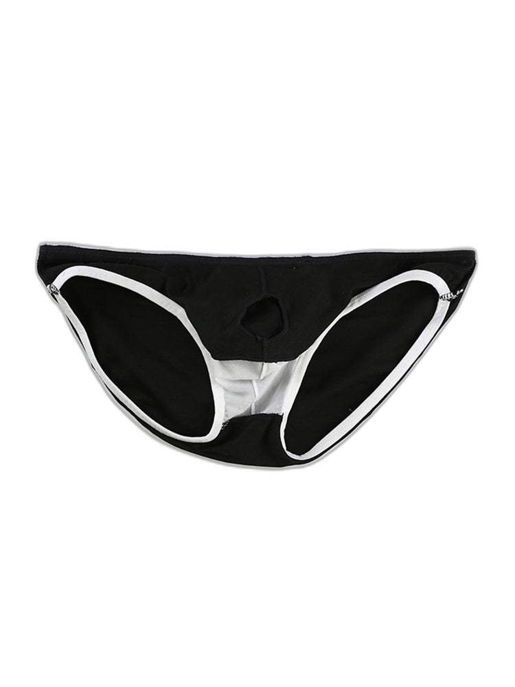 Men's Breathable Cotton Pouch Briefs with Fly