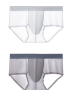 2 Pack Men's Ultra-Thin Breathable Antibacterial Crotch Briefs