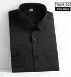 Men's Solid Color Square Collar Long-sleeved Shirt