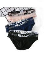 Men's Cotton Ribbed Breathable Briefs with 3D Pouch