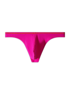 4 Pack Men's Low-Rise Solid Thongs with Reinforced Edging
